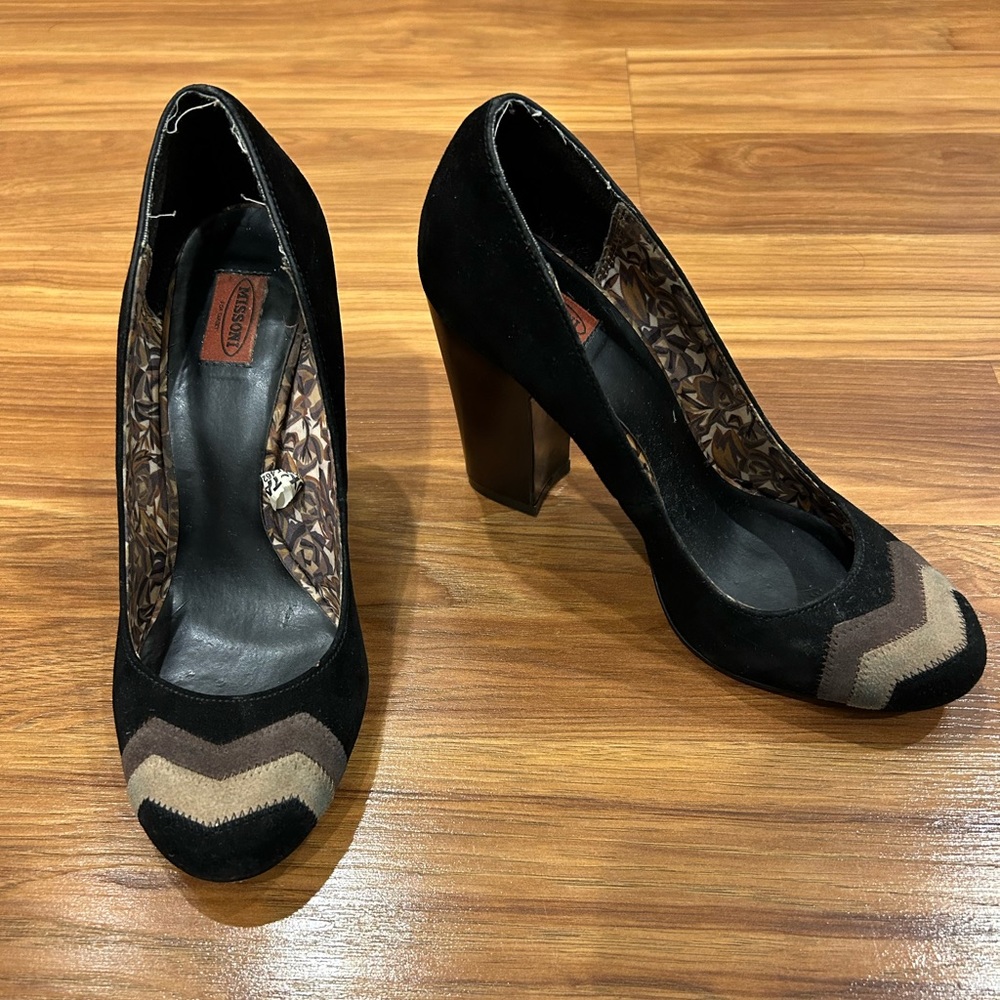 Missoni Black/Tan Heels